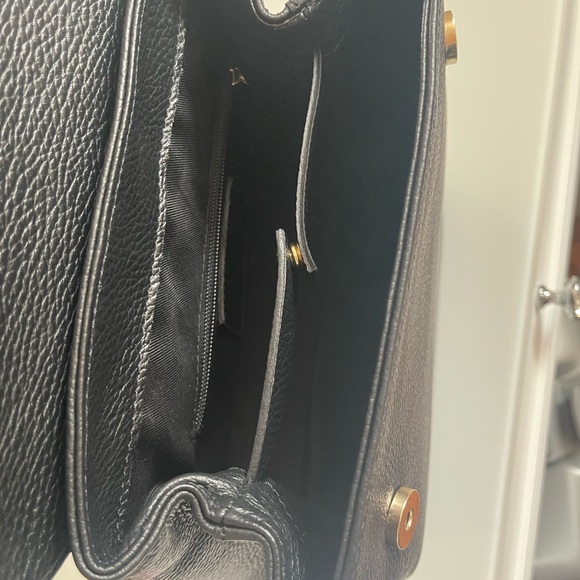 VIOLA CASTELLANI  beautiful Italian Black Leather Backpack Bag NWT. - Picture 4 of 8